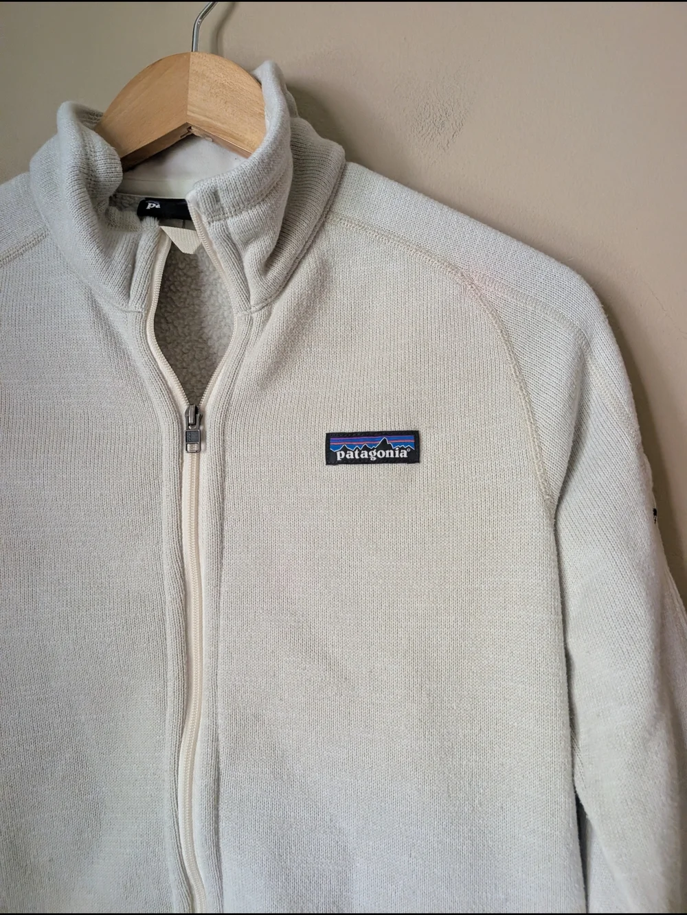 Patagonia Cream Sherpa Zip Jacket